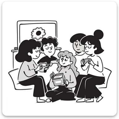 A person plays with the GameCube on TV with friends, sitting on the couch sticker