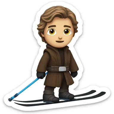 Anakin Skywalker skiing sticker