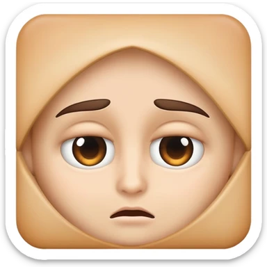 face with peeking eyes and hiding sticker