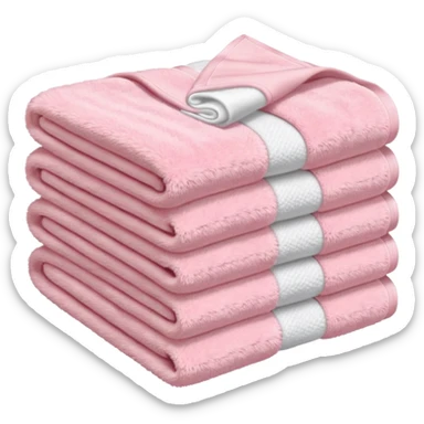 Light pink stacked towels sticker
