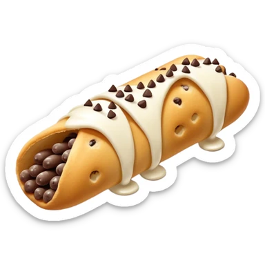  cannoli with chocolate chips  sticker
