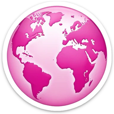 simplistic pink world wide web icon sticker
