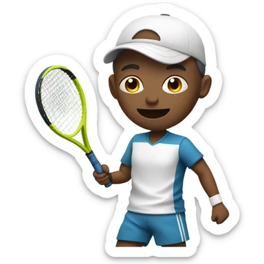 A man playing tennis sticker