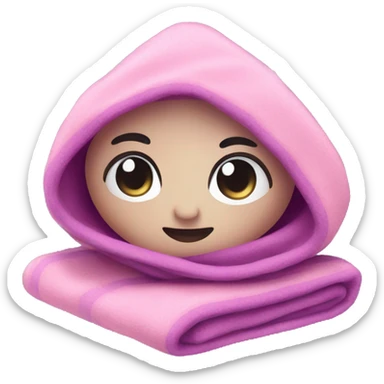 cute pink and purple cozy blanket sticker