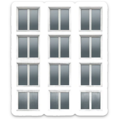 modern row of windows sticker