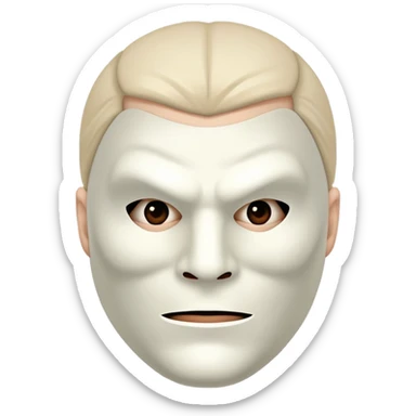 masked man, evil, serial killer, creepy sticker