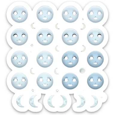 Moon phases sticker