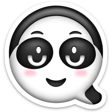 Chat black and white  sticker