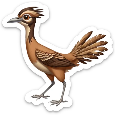 realistic roadrunner bird emoji, actual colors sticker