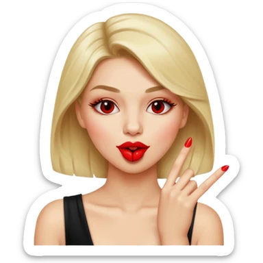 Carita sexy mordiéndose el dedo sticker