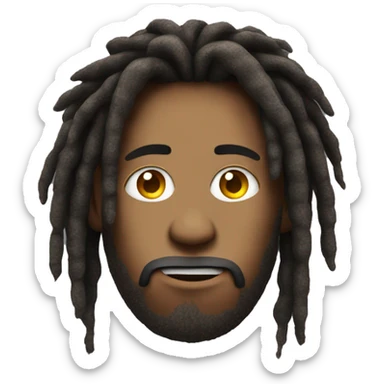 dreadhead rolling eyes to the side sticker