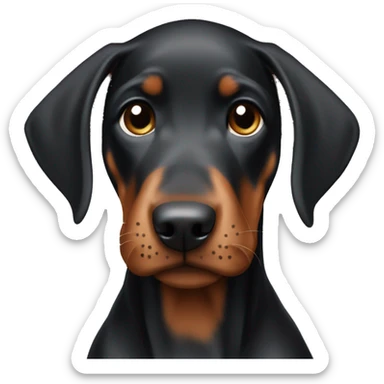 Doberman puppy sticker