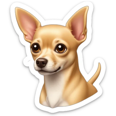 Chihuahua mezcla pinscher perro marrón color claro sticker