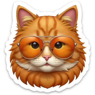 Cat with sunglasses sticker