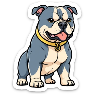 American bully flexing  sticker