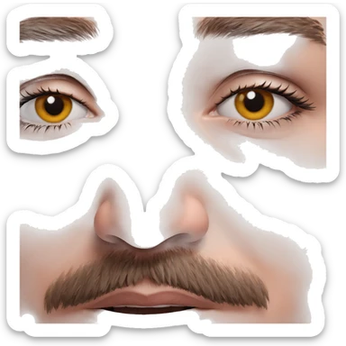 intense eye close-up shot sticker