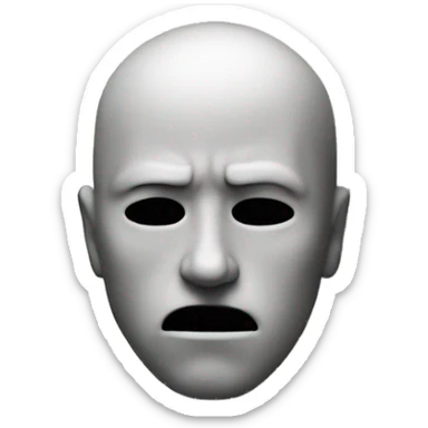 leant head against wall sticker