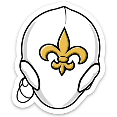 Louisiana themed ski mask with New Orleans Saints black and gold colors sticker
