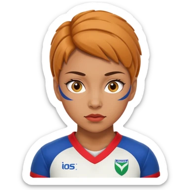 Disfraz de jugadora de rugby sticker