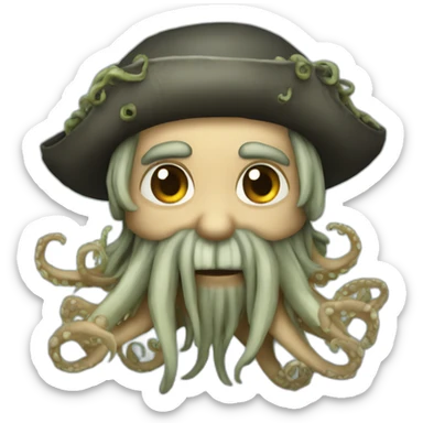 Davy Jones with tentacles sticker