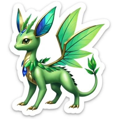 Shiny Exotic Flygon-Leafeon-Celebi-Scyther-Hybrid-Creature sticker