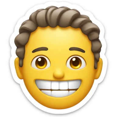 Regular smiling emoji but all sweaty and tired  sticker