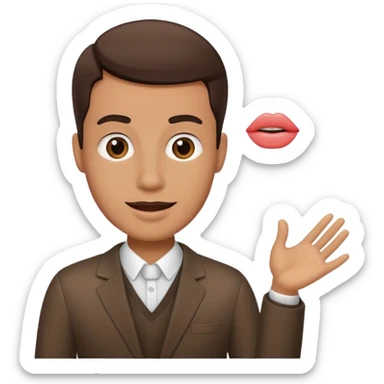 Professional who is presenting presentation transparent backdround with Lip Sync man requid  sticker