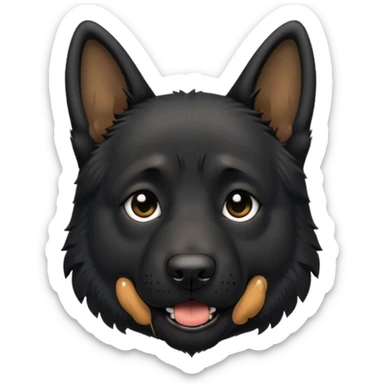 black german shepherd face crying with RIP written above sticker