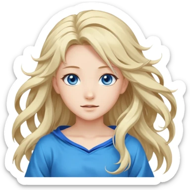 A anime girl who is a mythical sticker