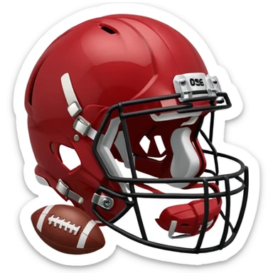 college football player helmets dark red  sticker