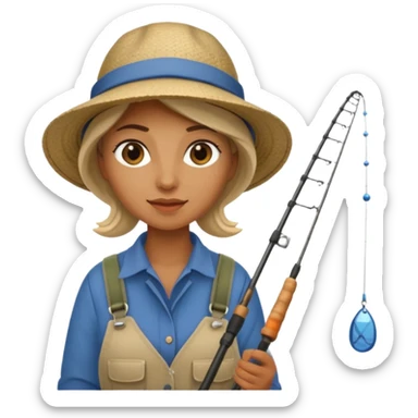 Fisher woman  sticker