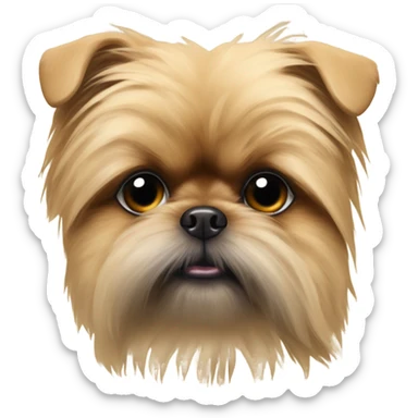 Brussels Griffon cross-bred with Pomeranian, only beige, ugly sticker