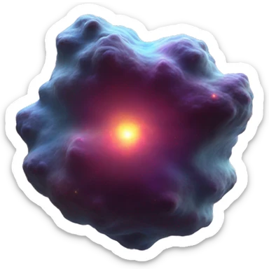 3D realistic nebula in cosmic outer space sticker