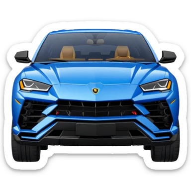 lamborghini urus de face bleu sticker
