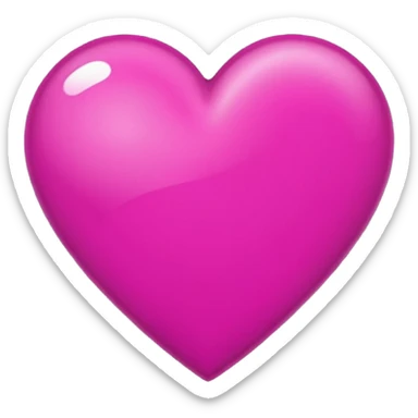 magenta and black heart sticker