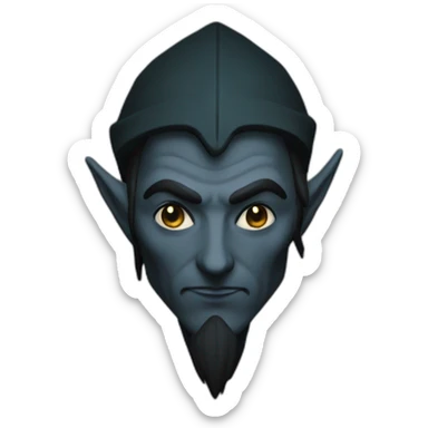 Dark elve thieve man sticker
