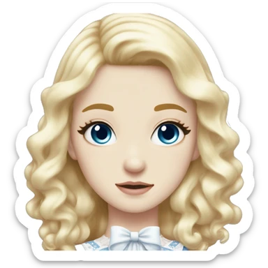 sweet lolita blond hair blue eyes white skin sticker