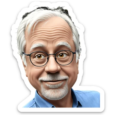 smiling older man outdoors sticker