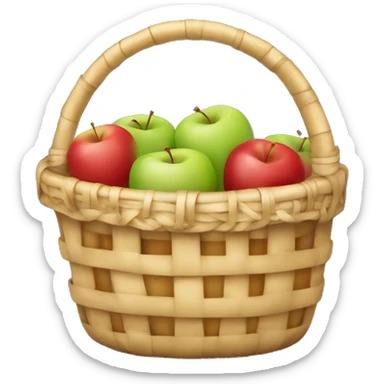 Basket of apples sticker