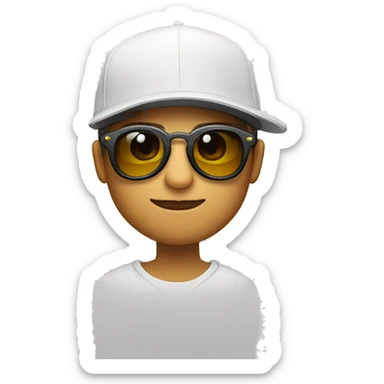 Persona con gorra y gafas con la piel blanca  sticker