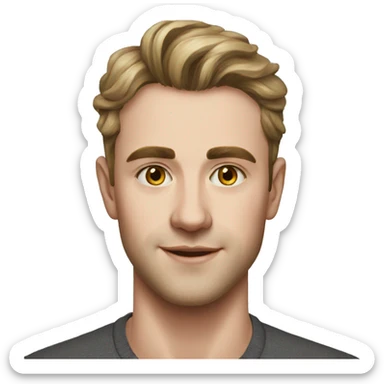 Portrait, British Male, mid 20s, named Charlie sticker