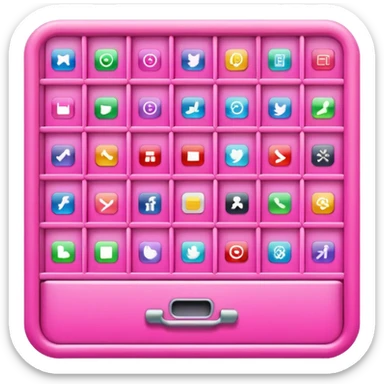 pink app drawer  sticker