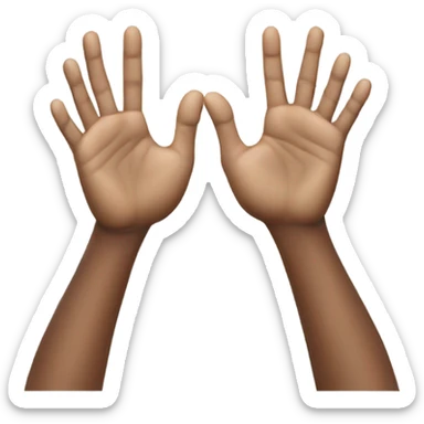 Waiting emoji hands  sticker