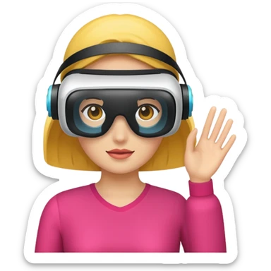 VR wear woman sticker