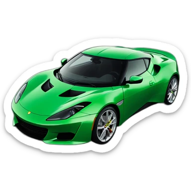 Green lotus evora flipping over sticker