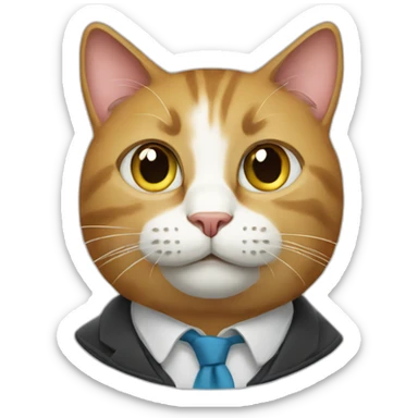 the mathematician cat sticker