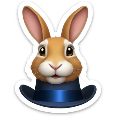 rabbit out of a hat magic sticker