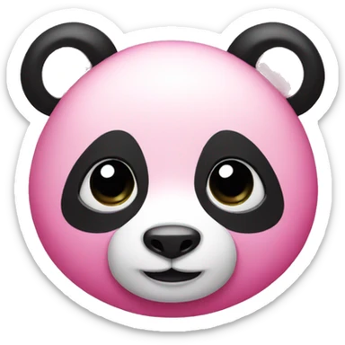 Pink panda sticker