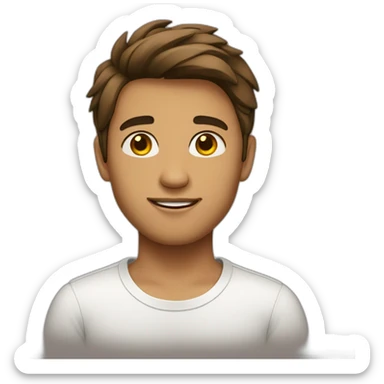 jeune homme brun sticker