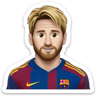Lionnel Messi tout petit avec une grosse tête  sticker